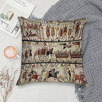 Tapisserie Bayeux - The Bayeux Tapestry Soft Decorative Cover Throw Pillow