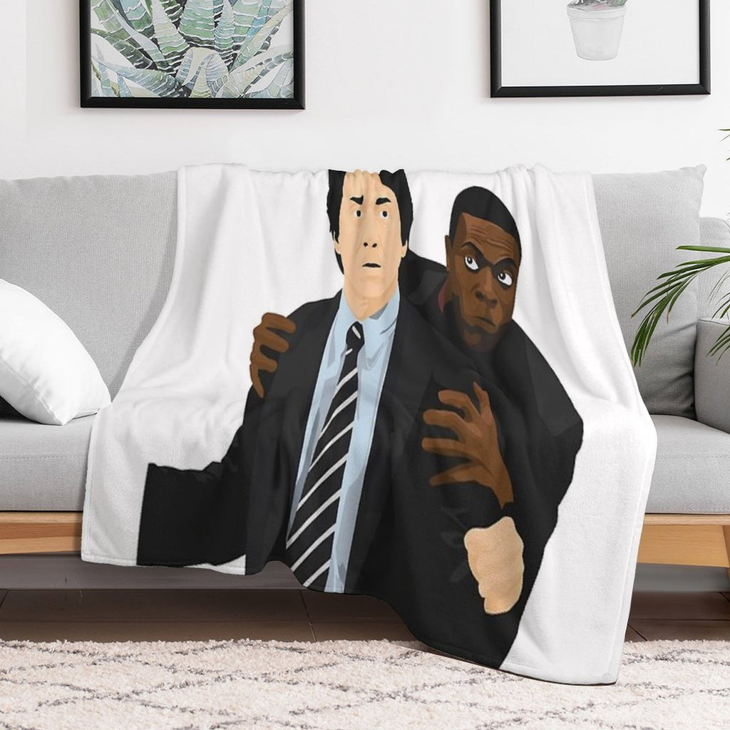 Rush Hour Jackie Chan Chris Tucker Shrink-resistant Throw Blanket