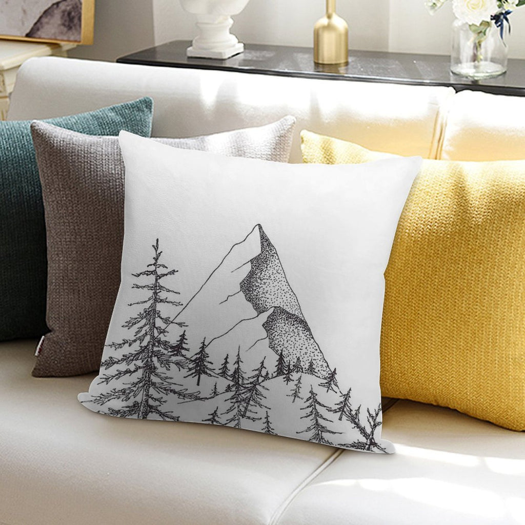 Lonely Mountain Soft Bedroom Essential Throw Pillow