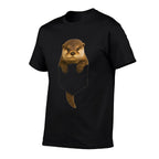 Cute Otter Pocket Funny Gifts For Men Women Kid Otter Lovers  Odor-resistant T-Shirt