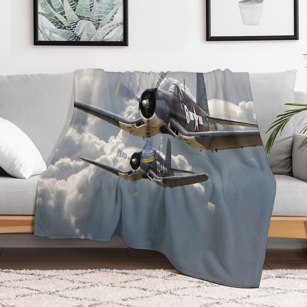 F4U Corsair Plush Throw Blanket
