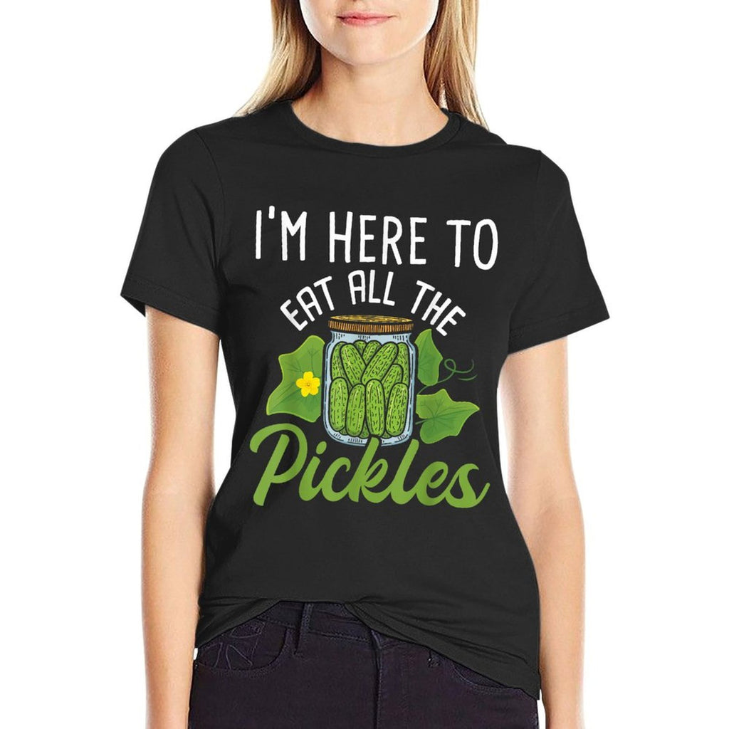 Im Here To Eat All The Pickles - Pickle Cucumber Vegetarian  Odor-resistant T-Shirt