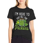 Im Here To Eat All The Pickles - Pickle Cucumber Vegetarian  Odor-resistant T-Shirt