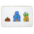 Sponge Bob House, Squidward House, Patrick House, Doodle House  Easy To Clean Bath Mat