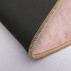 Pink Leaves And Plants Background Durable Bath Mat