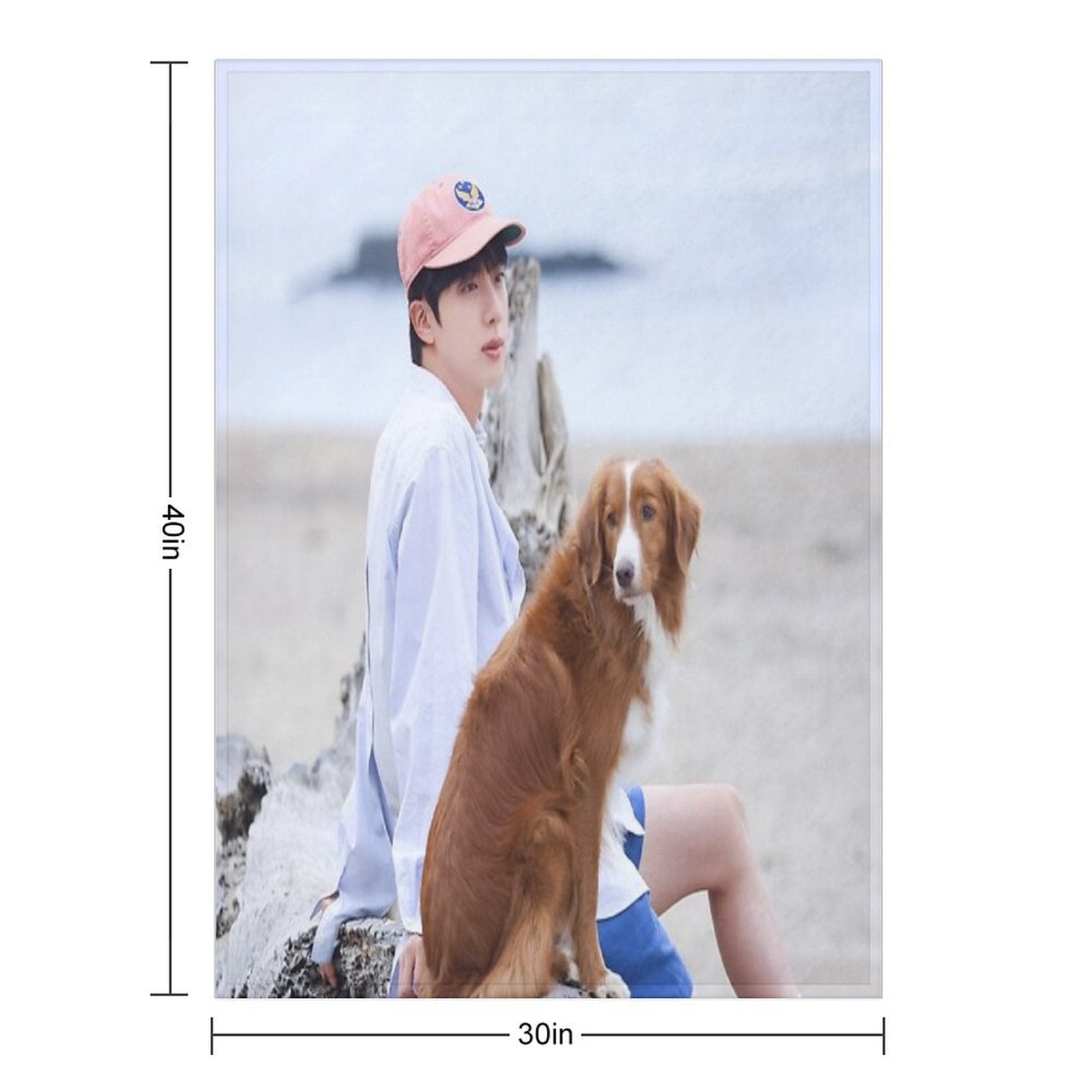 JIN BTS All-season Throw Blanket
