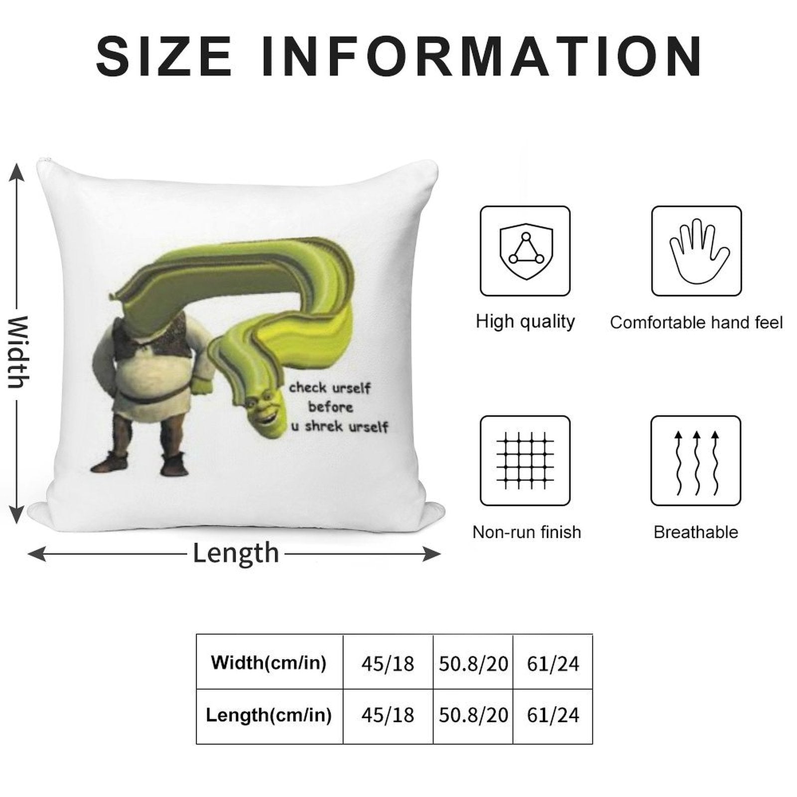 Check Urself before U Shrek Urself Meme Soft Style Accent Throw Pillow