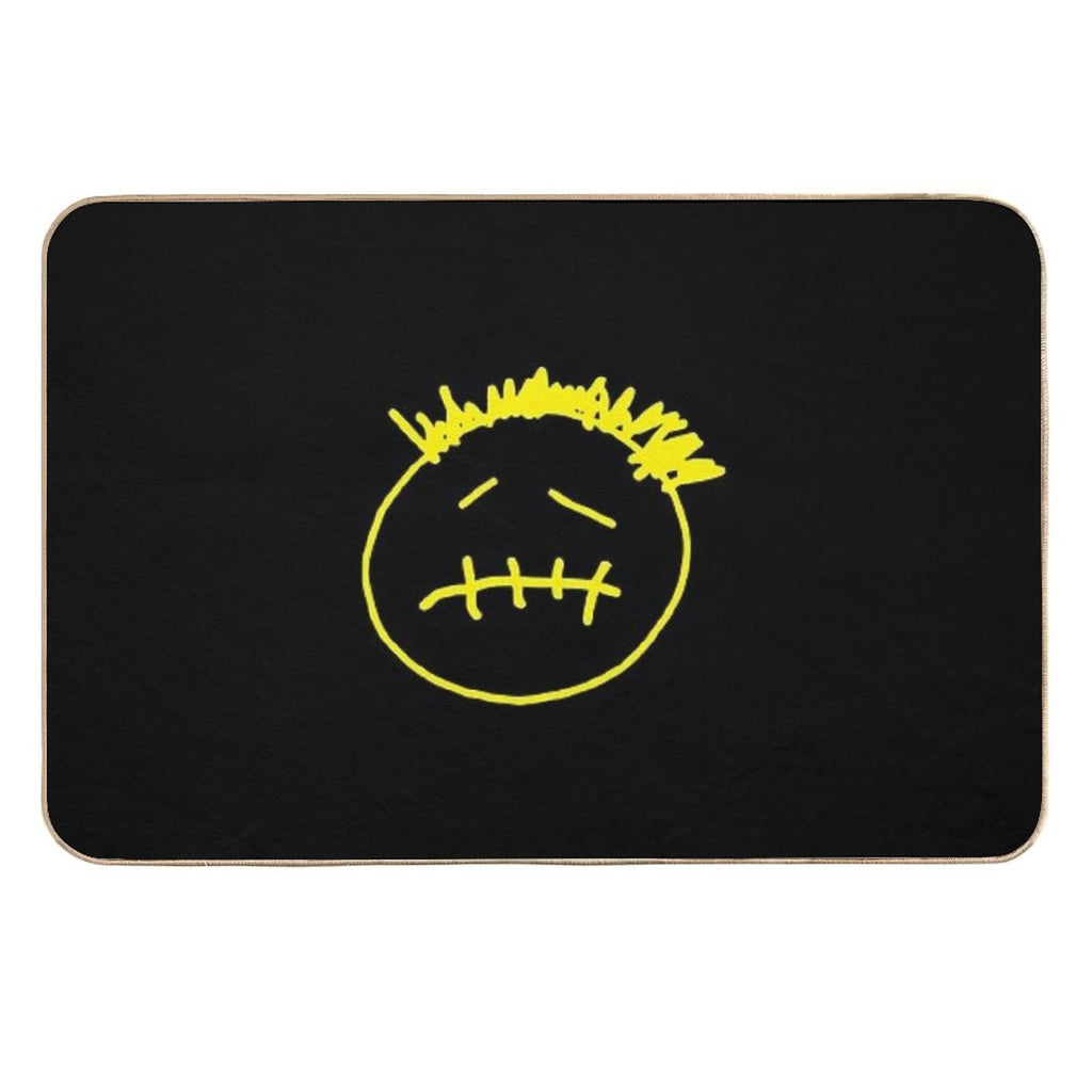 TRAVIS SCOTT FACE YELLOW HALLOWEEN THUG  Long-Lasting Bath Mat