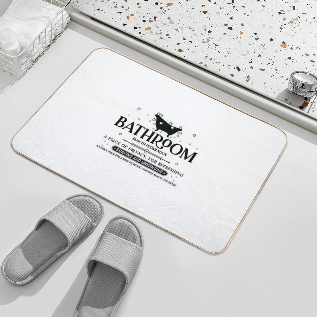 Funny Bathroom Description  Slip-Resistant Bath Mat