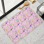 Wild Flower Pink  Stain-Proof Bath Mat