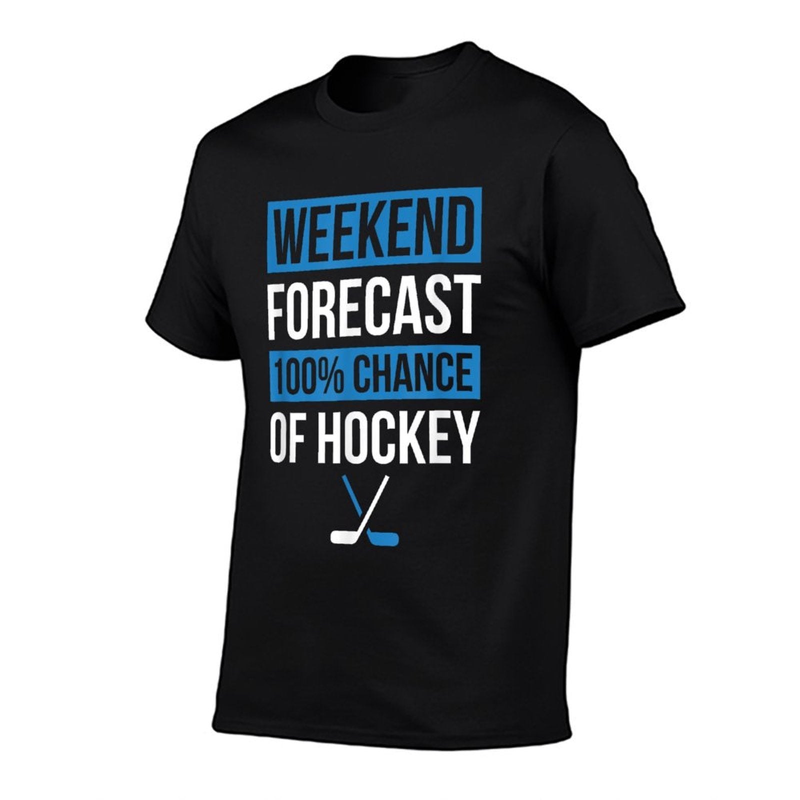 Funny Hockey Player Or Hockey Fan Design Weekend Forecast  Tagless Design T-Shirt
