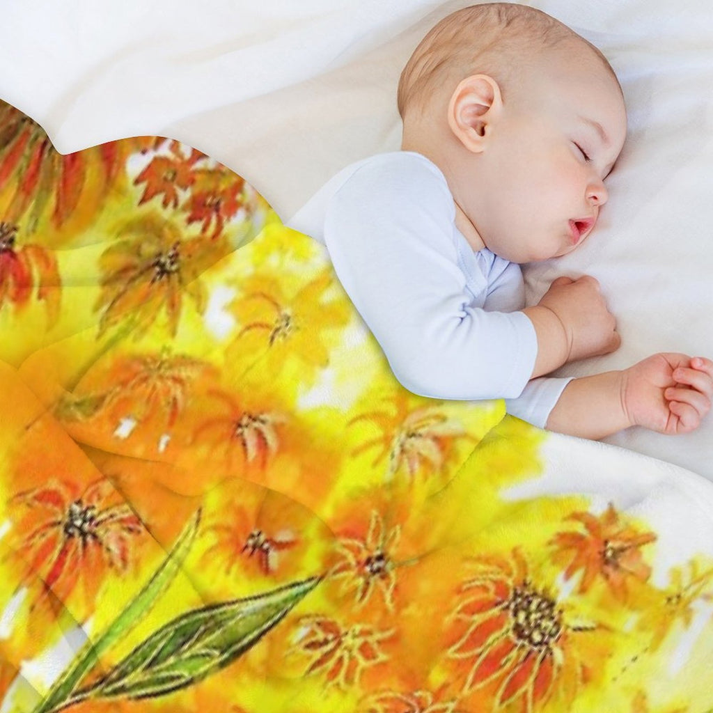 Sizzling Sunflowers Comfort Throw Blanket