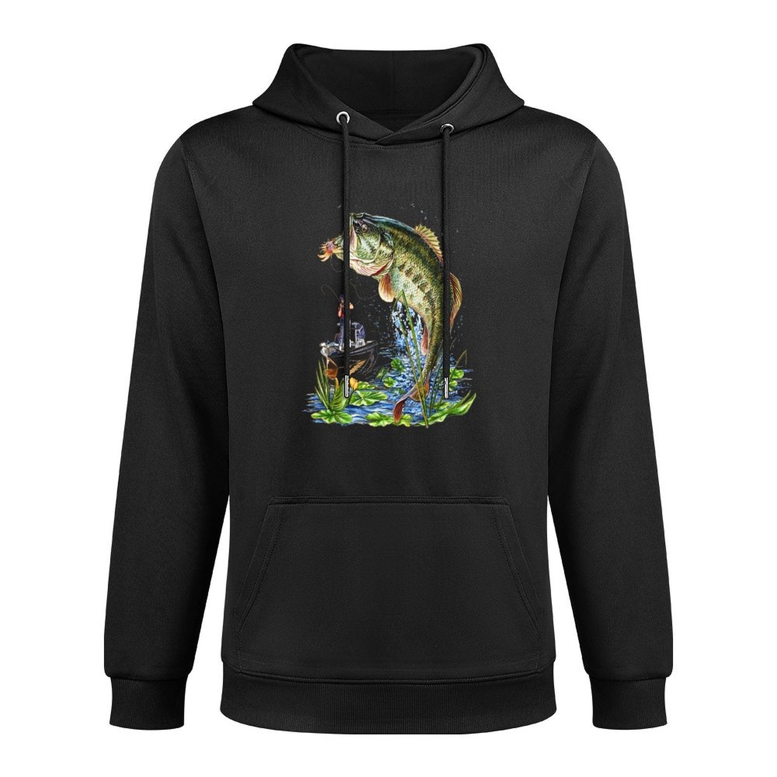 Fishing Graphic Large Mouth Bass Fish Customizable Surface Hoodie
