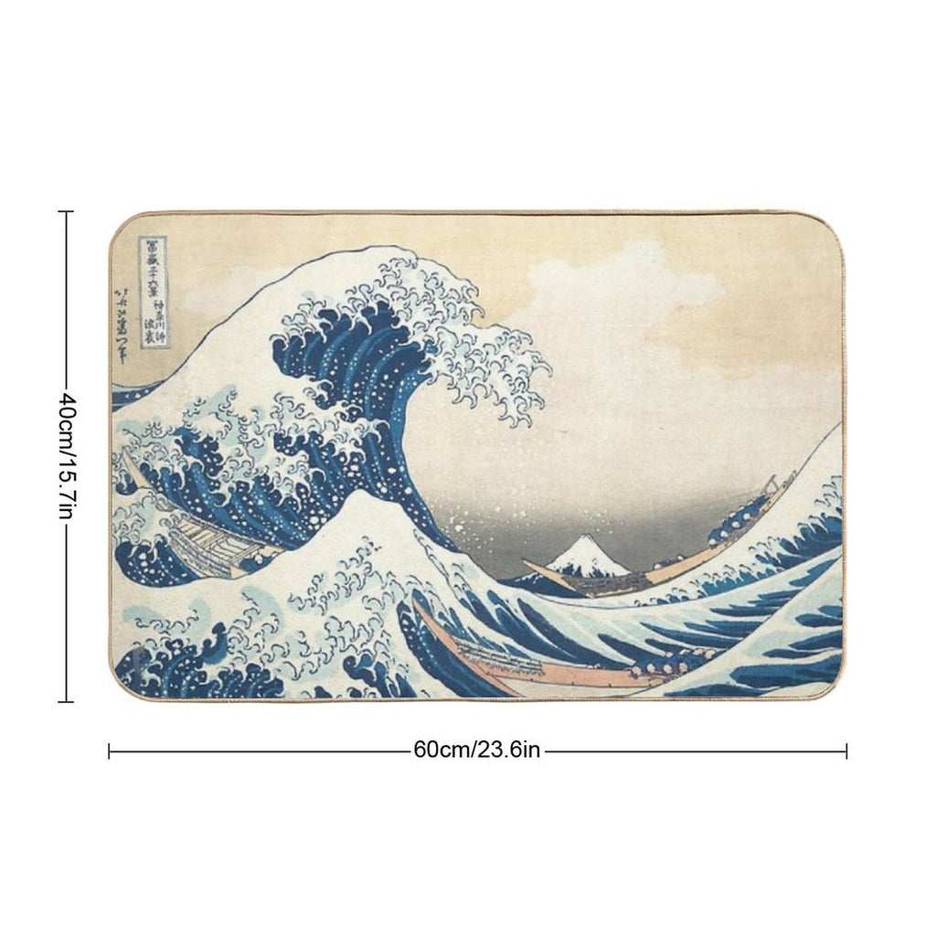 The Great Wave Off Kanagawa (High Resolution), Hokusai  Pet-Safe Bath Mat