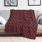 Geometric Pattern Zig Zag Burgundy 2 Versatility Throw Blanket