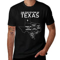 Five States of Texas - Funny Maps of Dallas Houston Austin  Graphic-printed T-Shirt