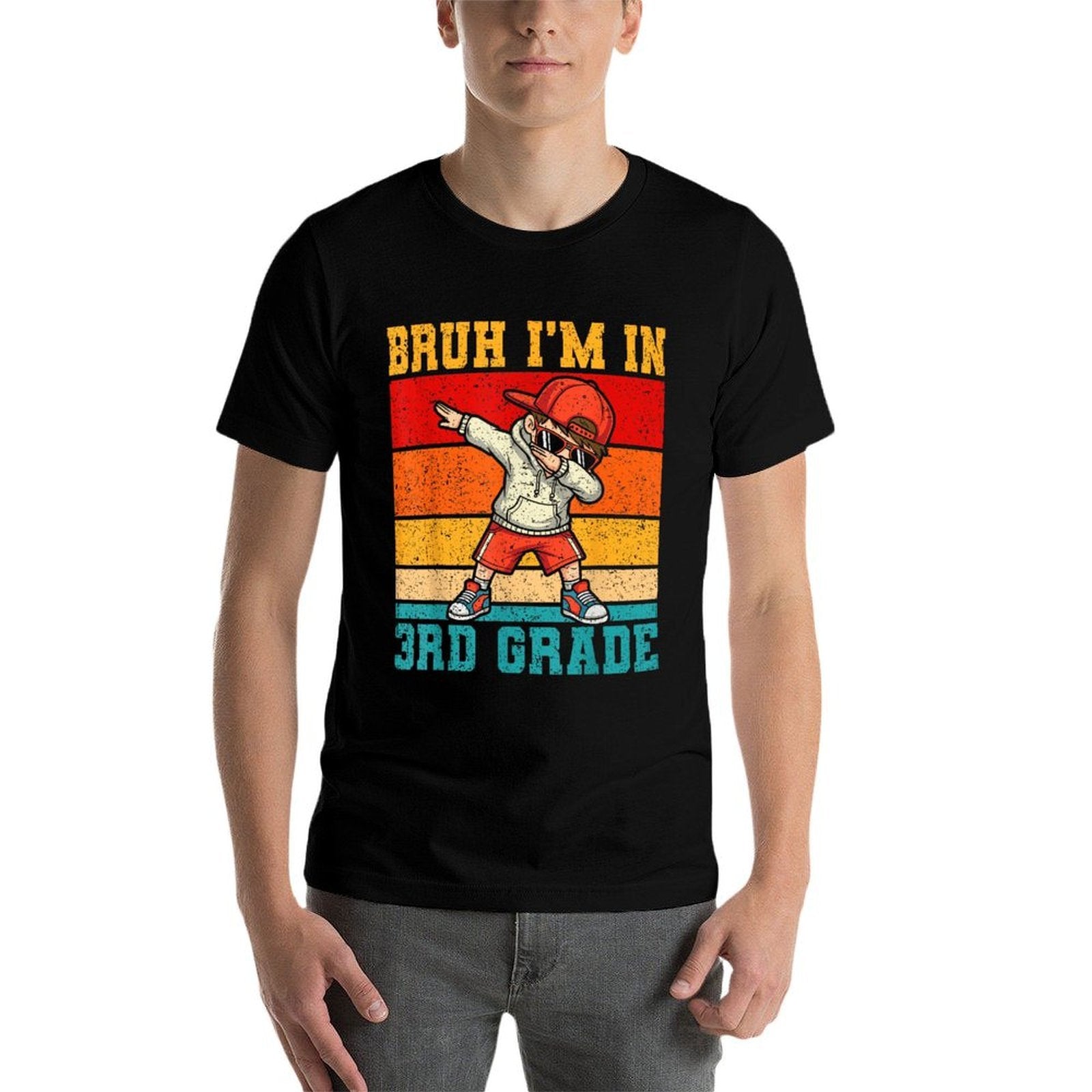Bruh Im In 3rd Grade Dabbing Boy First Day Of Third Grade  Quick-drying T-Shirt