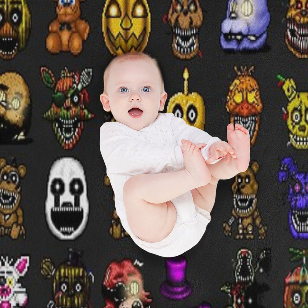 Five Nights at Freddy's - Pixel Art - Multiple Characters New Set Quick-dry Throw Blanket