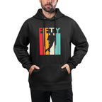 Womens 50th Birthday Gift Vintage Football for 50 Year Old Easy Care Hoodie