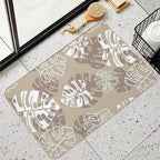 Sand Tropical Leaves  Slip-Resistant Bath Mat