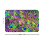 Beautiful Vivid Peacock Feathers  High-Traffic Bath Mat