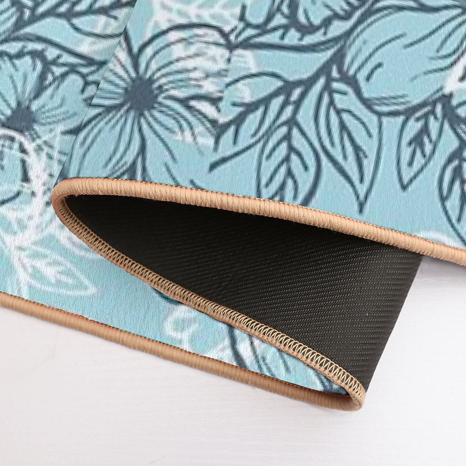 Floral Surface Pattern  Stain-Proof Bath Mat