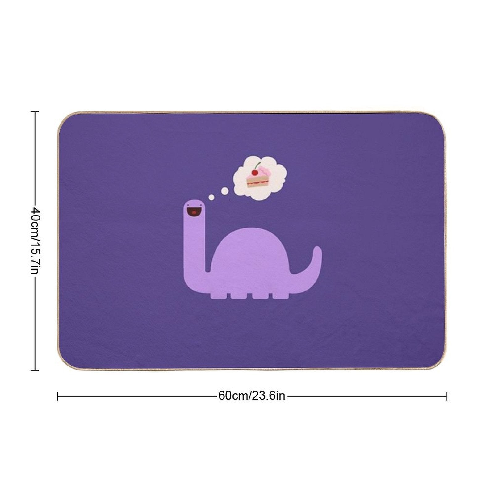Cake-o-saurus Purple  High-Traffic Bath Mat