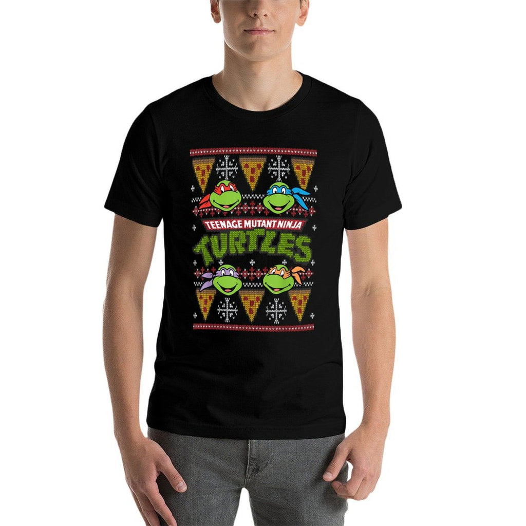 TMNT Ugly Christmas Sweater With Pizza  Odor-resistant T-Shirt