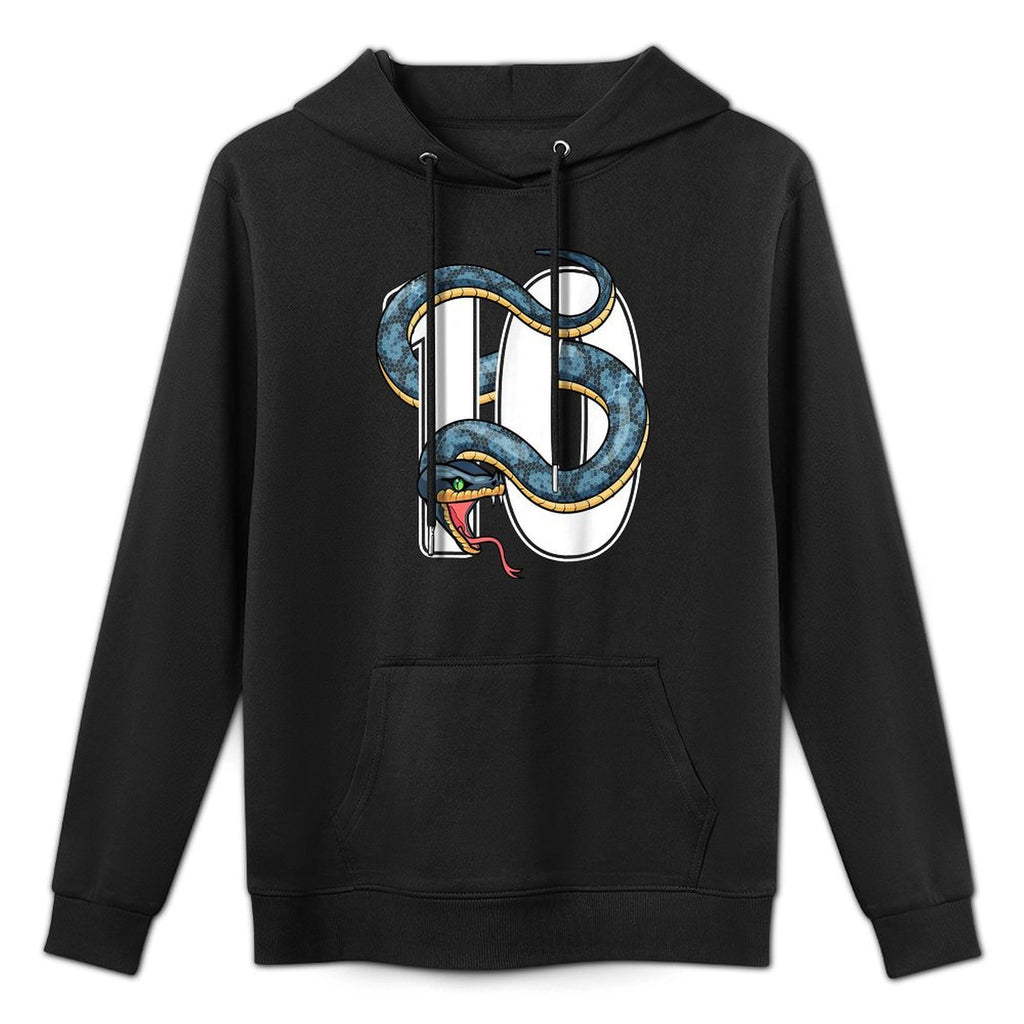 10th Birthday Snake Lover Ten 10 Year Old Birthday Boy Girl Casual Wear Hoodie