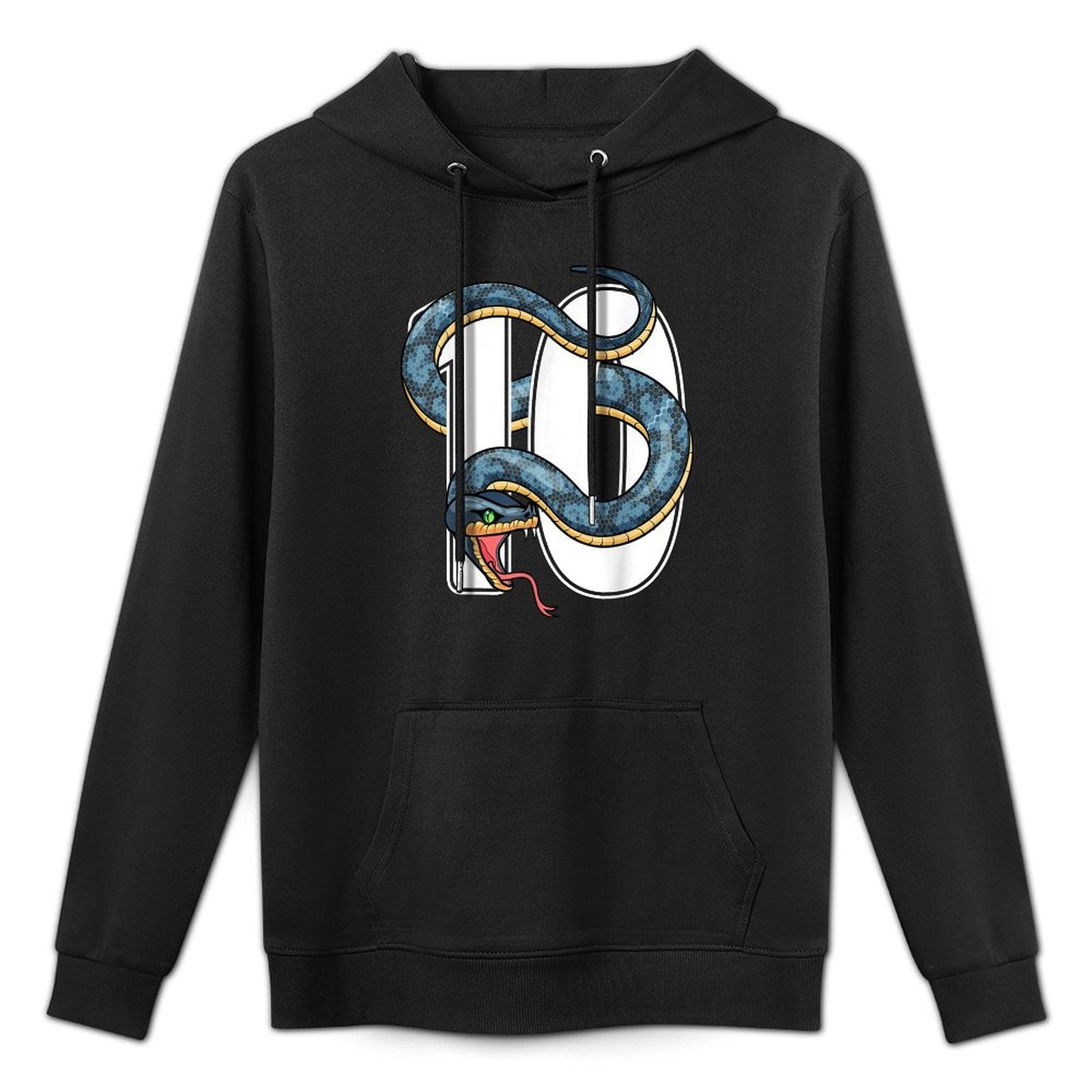 10th Birthday Snake Lover Ten 10 Year Old Birthday Boy Girl Casual Wear Hoodie