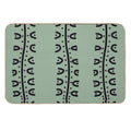 Batik Traditional  Sage Green Creative Pattern  Fade-Resistant Bath Mat