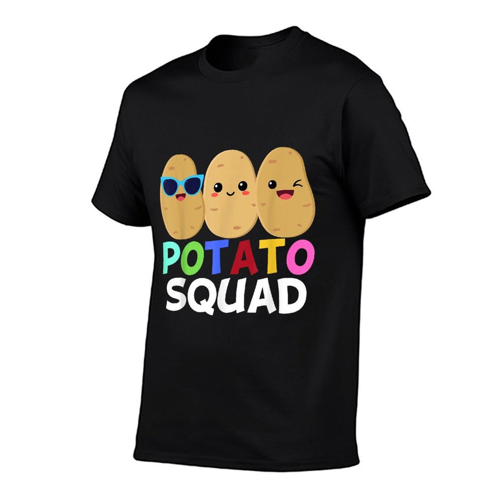 Funny Potato Squad Vegetable Chip Eater French Fries Graphic  Lightweight T-Shirt
