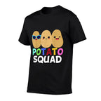 Funny Potato Squad Vegetable Chip Eater French Fries Graphic  Lightweight T-Shirt