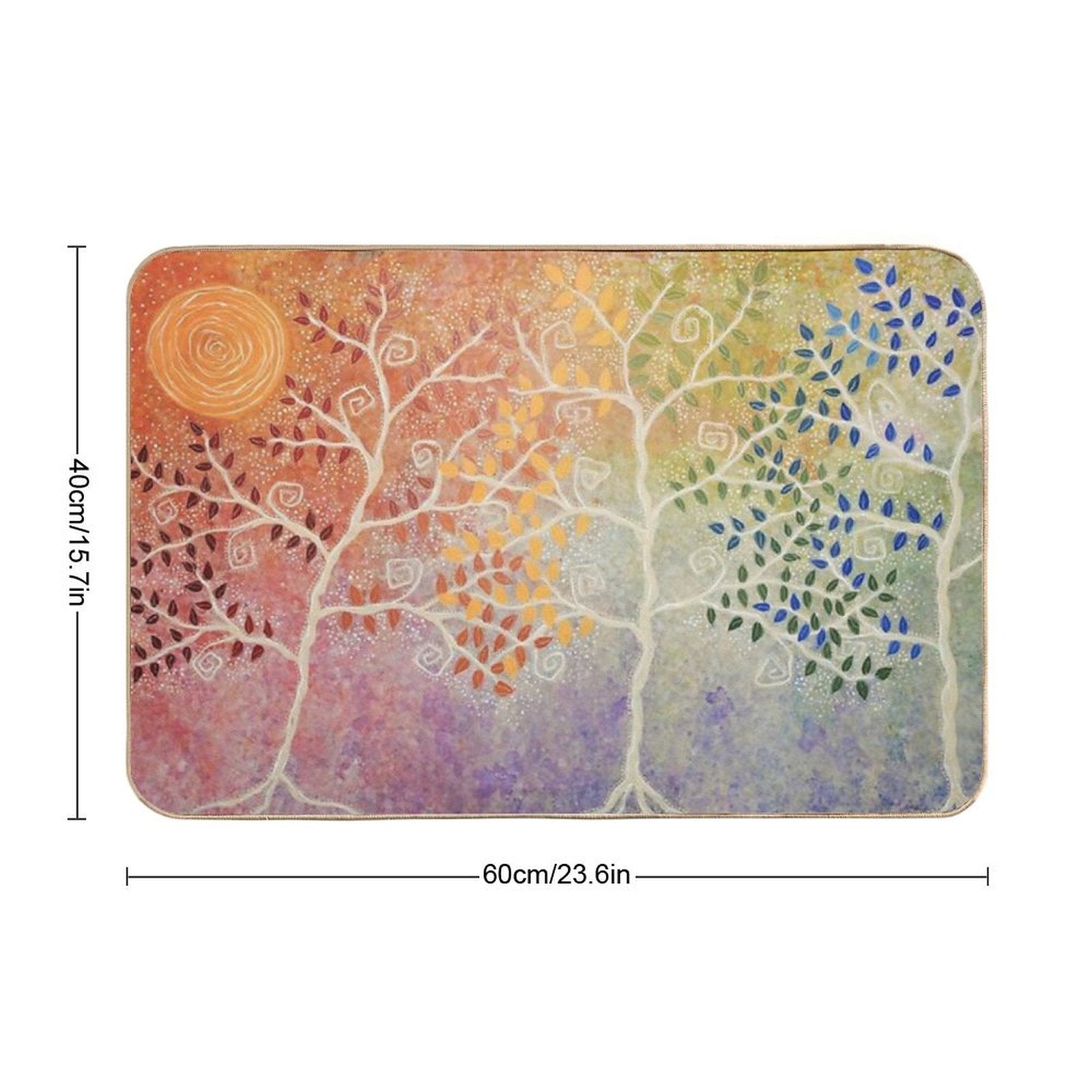 Rainbow Wishes  Odorless Bath Mat