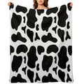 Black Cow Hand Drawn Pattern Multi-functional Throw Blanket