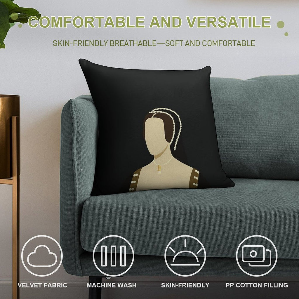 Anne Boleyn Soft Easy Maintenance Throw Pillow