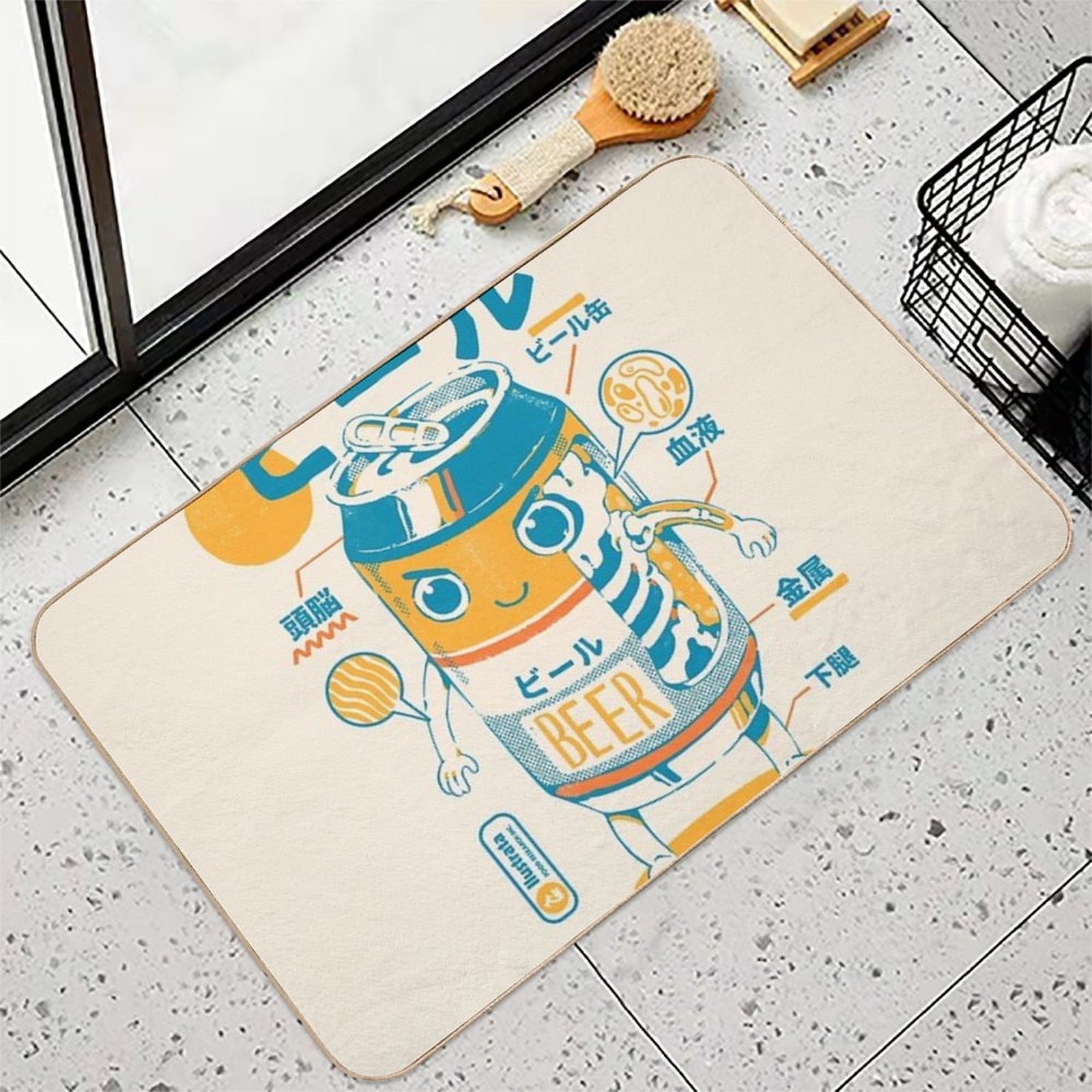 Beer Can X-Ray  Slip-Resistant Bath Mat