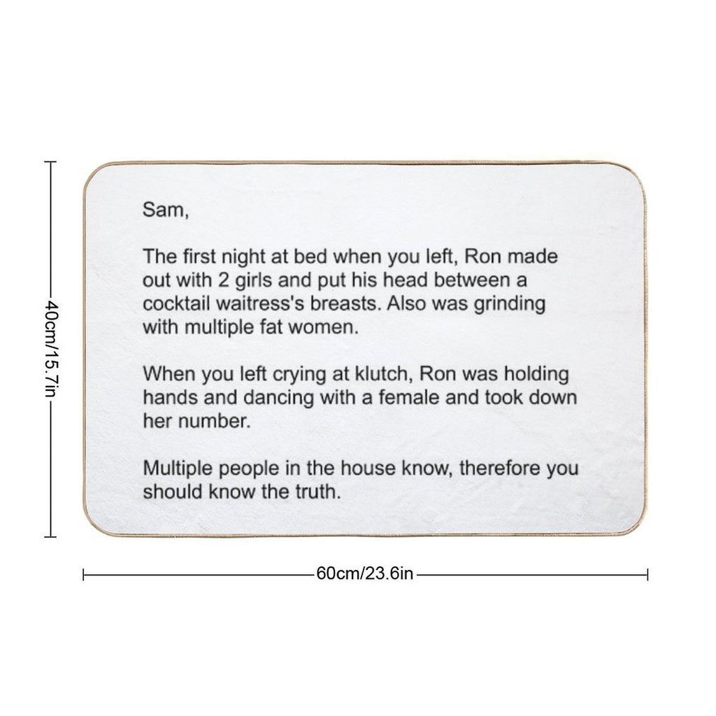 The Note  Eco-Friendly Bath Mat