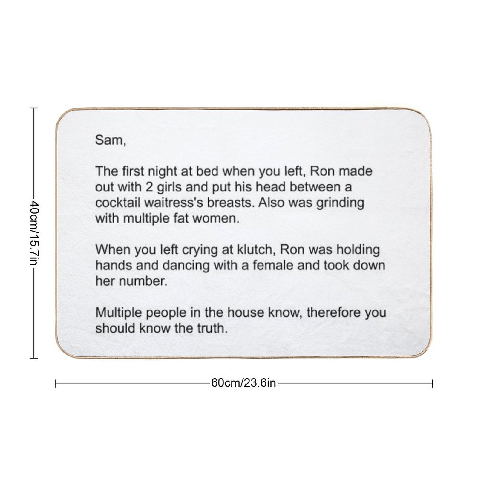 The Note  Eco-Friendly Bath Mat