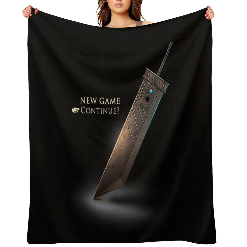Cloud Strife Sword  Final Fantasy VII New Game  Sephiroth  Retro Gamer Multi-functional Throw Blanket