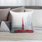 Harvard Skyline Poster Soft Bedroom Essential Throw Pillow