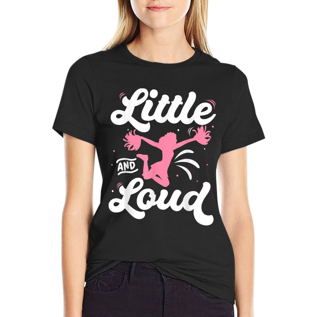 Cheerleading Little And Loud Cheerleader Gift Team Squad  Relaxed-fit T-Shirt