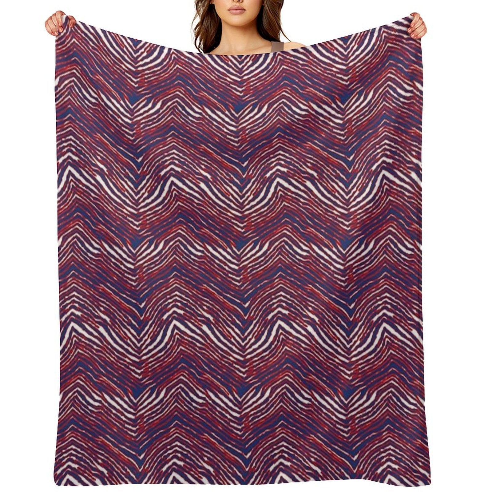 Buffalo ZigZag Pattern Gift-ready Throw Blanket