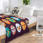 Smiley Faces - Cute Animal Faces Shrink-resistant Throw Blanket