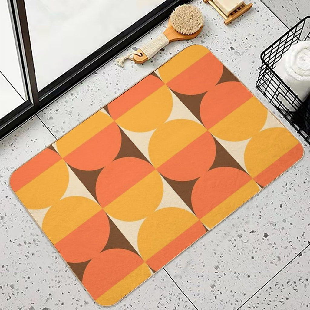 Mid Century Modern Geometric Abstract Pattern 727  Absorbent Bath Mat