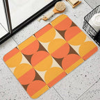 Mid Century Modern Geometric Abstract Pattern 727  Absorbent Bath Mat