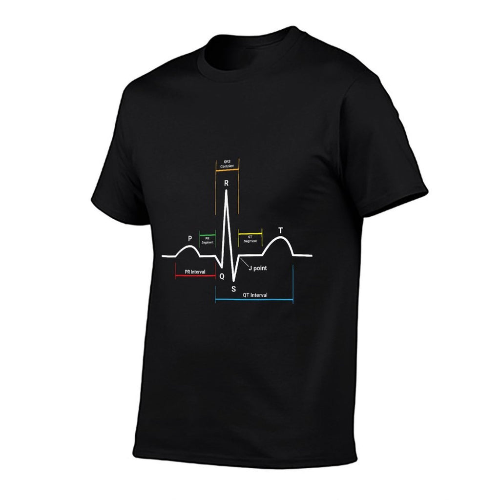ECG  EKG Heartbeat  Summer-ready Fabric T-Shirt