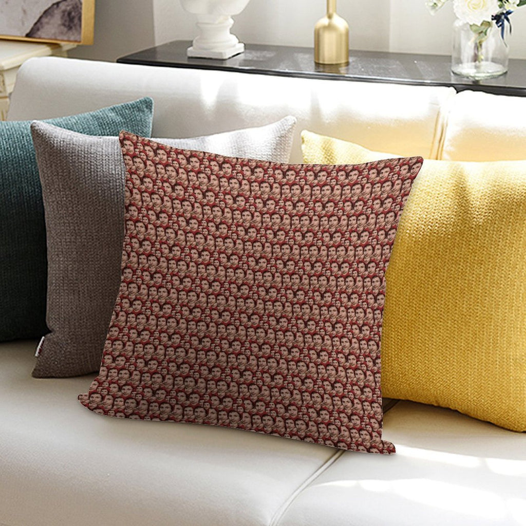 Michael Cera Tiled Heads Soft Ultra-Soft Texture Throw Pillow