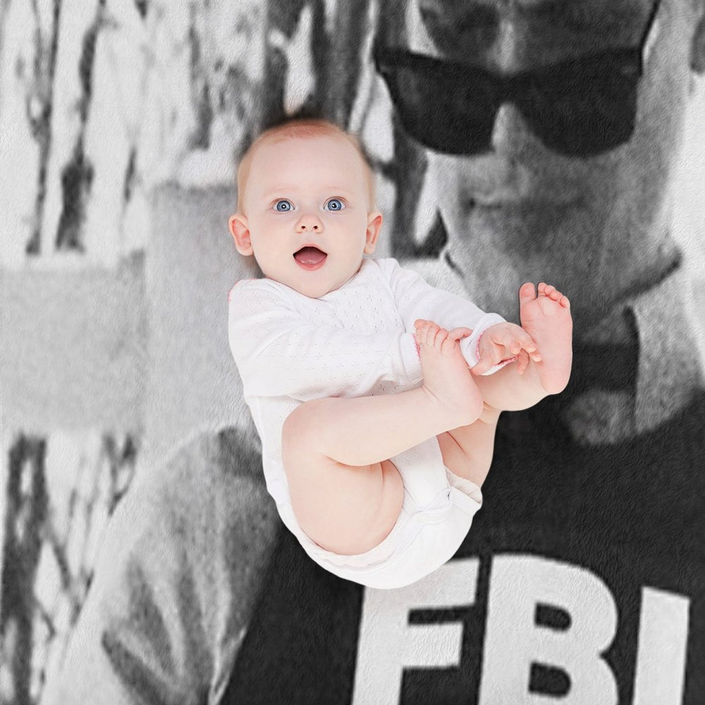 Fbi Glasses Spence Velvety-soft Throw Blanket