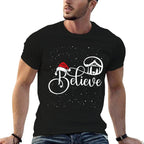 Believe Christian Nativity Scene Christmas Matching Family  Quick-drying T-Shirt